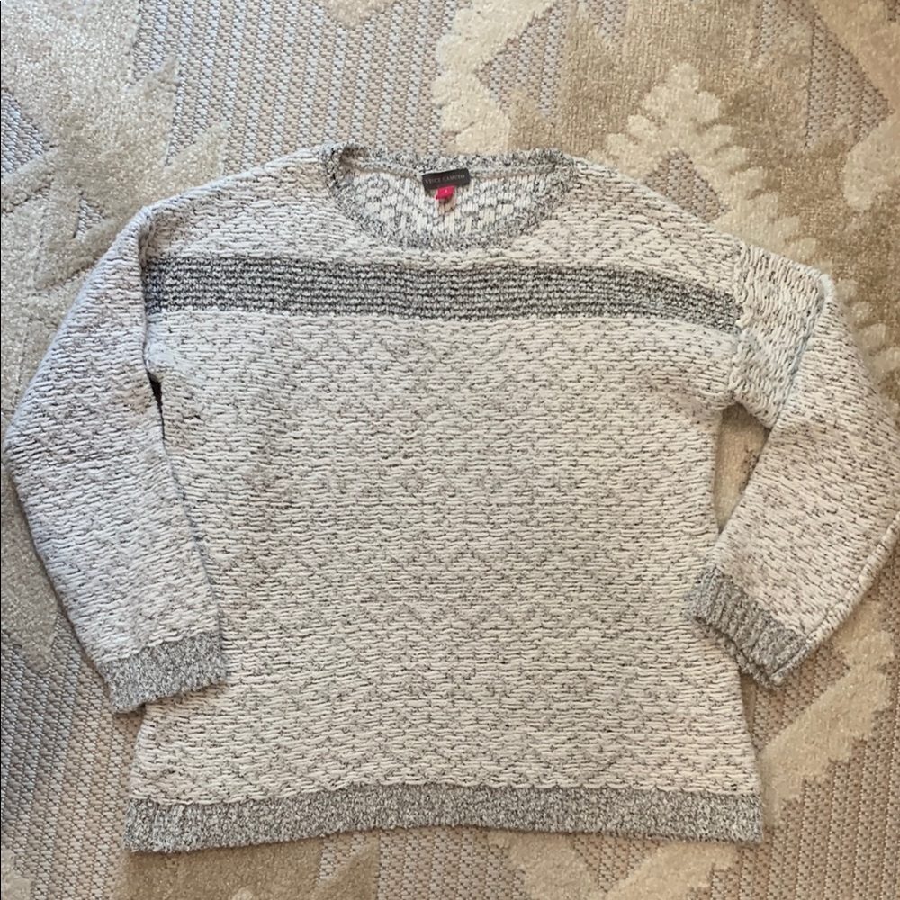 Vince Camuto Gray Crew Neck Sweater